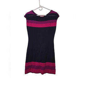 Women's Lilly Pulitzer Kinley Colorblock Sweater Dress Navy/Pink Size Small